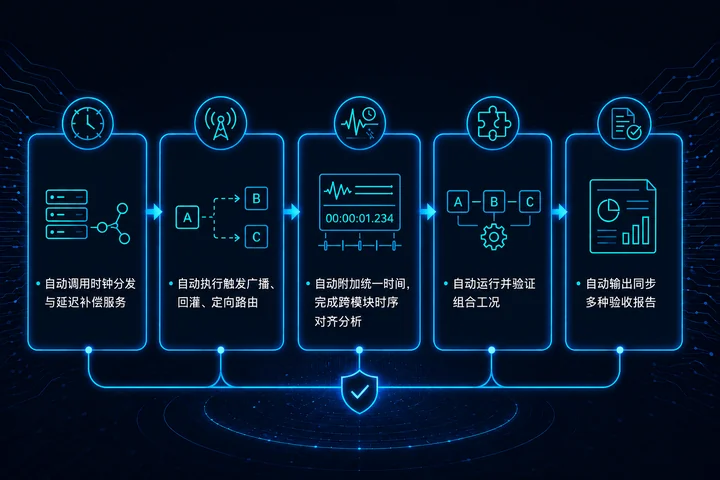 统一时钟触发与多模块协同自动验证