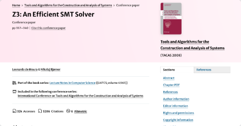 Z3: An Efficient SMT Solver