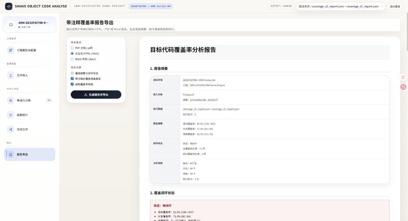 未覆盖项审查与正式报告输出
